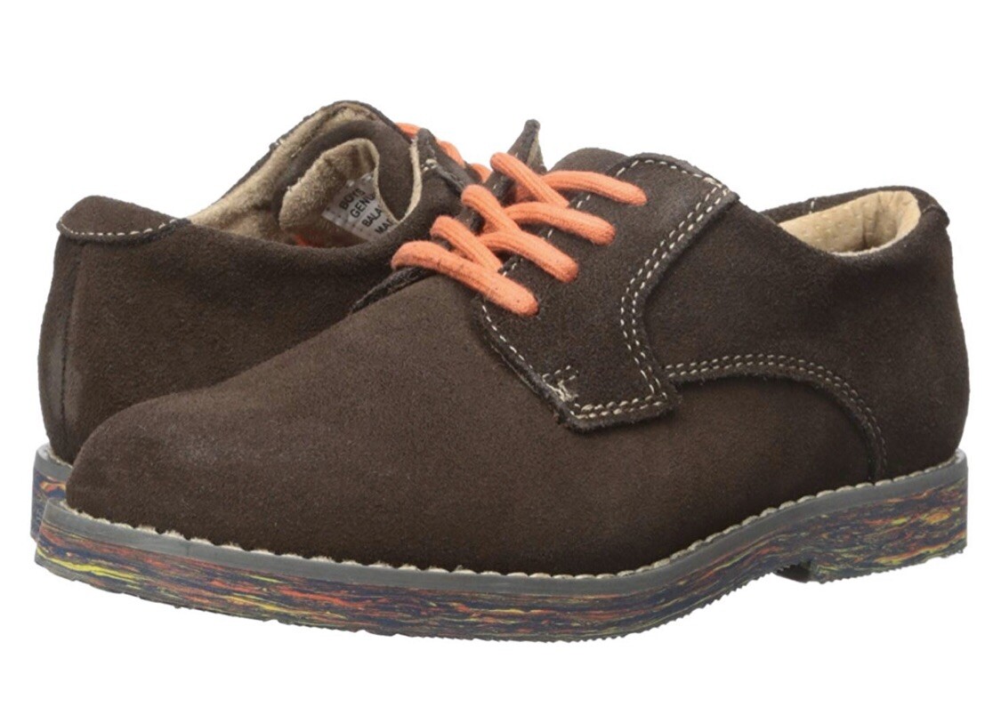 Florsheim Kids Kearny II Jr Brown Leather Suede Oxford 10  display picture 2
