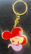 New Red Hat Society, Enamel Purple Red Hat Society Key Chain