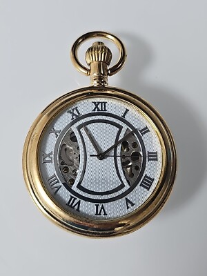 Mechanische Skelett  Skeleton Taschenuhr Pocket Watch Läuft  4-8