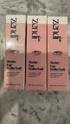 New Lot Of 3 Zendi Under Eye Roller Rollerball Essential Oil and Frankincense