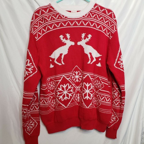 Ugly Christmas Sweater Pooping Reindeer 