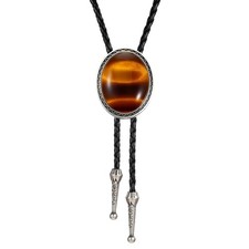 Bolo Tie for Men Western Cowboy Bolo Tie Necklace Shape Round Ties Supplies F...