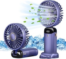 Portable Hand-held Folding Desk Fans Cooler Cooling USB Rechargeable Fan--2026