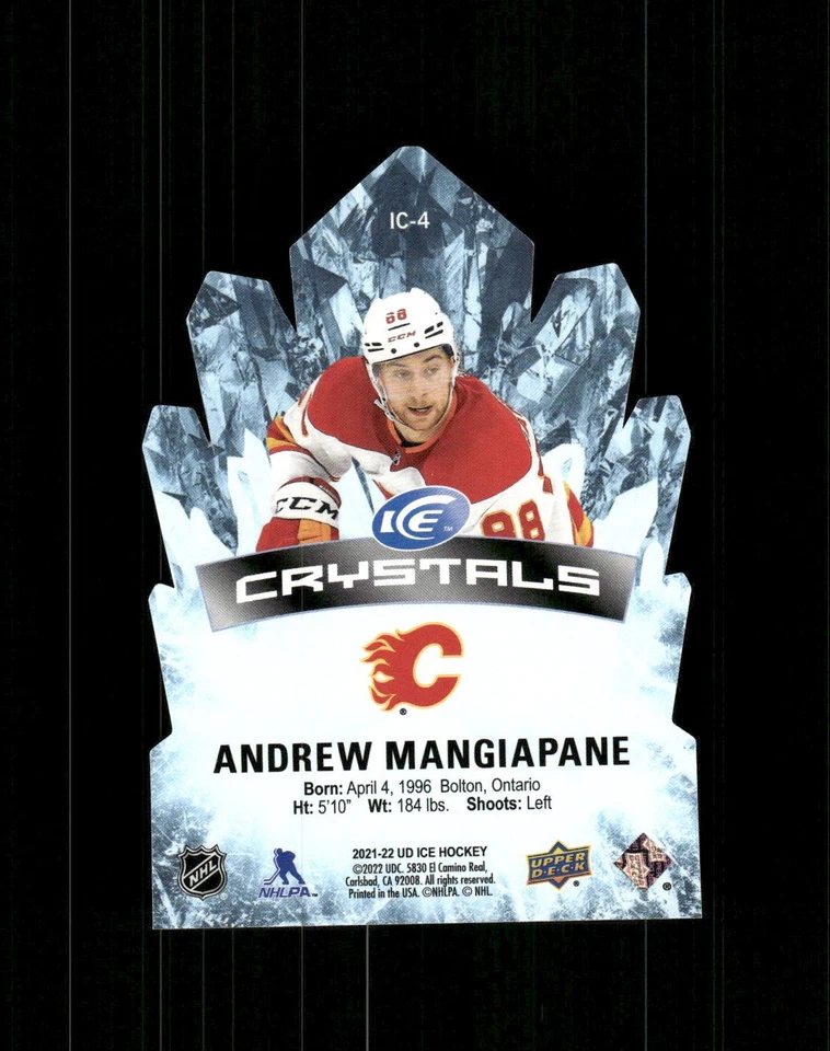 2021-22 Upper Deck Ice #IC-4 Andrew Mangiapane Ice Crystals - Image 2 of 2