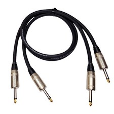 Professional Speaker Cables 1/4" to 1/4" TS Speaker Cords 3 Foot 12 Guage AWG