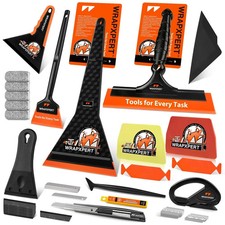 Car Window Tint Tools Kit Vinyl Wrap Squeegee Felt Long Handle Film Installation