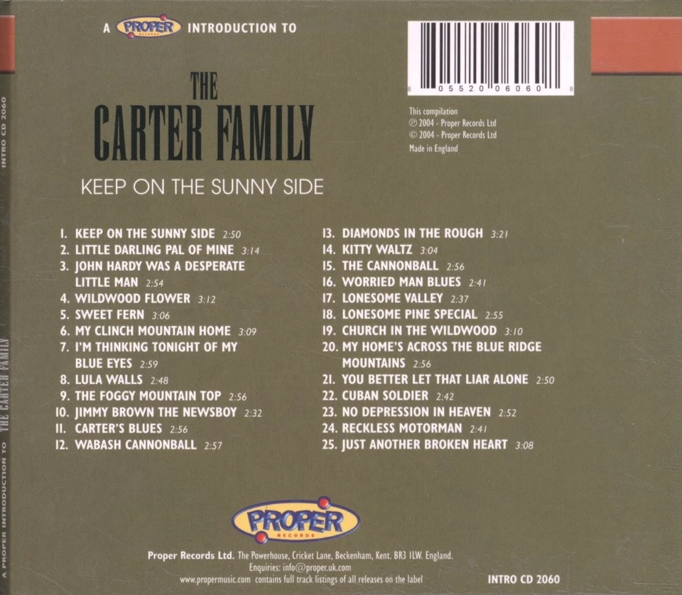 Carter Family A Proper Introduction To the Carter Family - Keep On the Sunny - Bild 2 von 3
