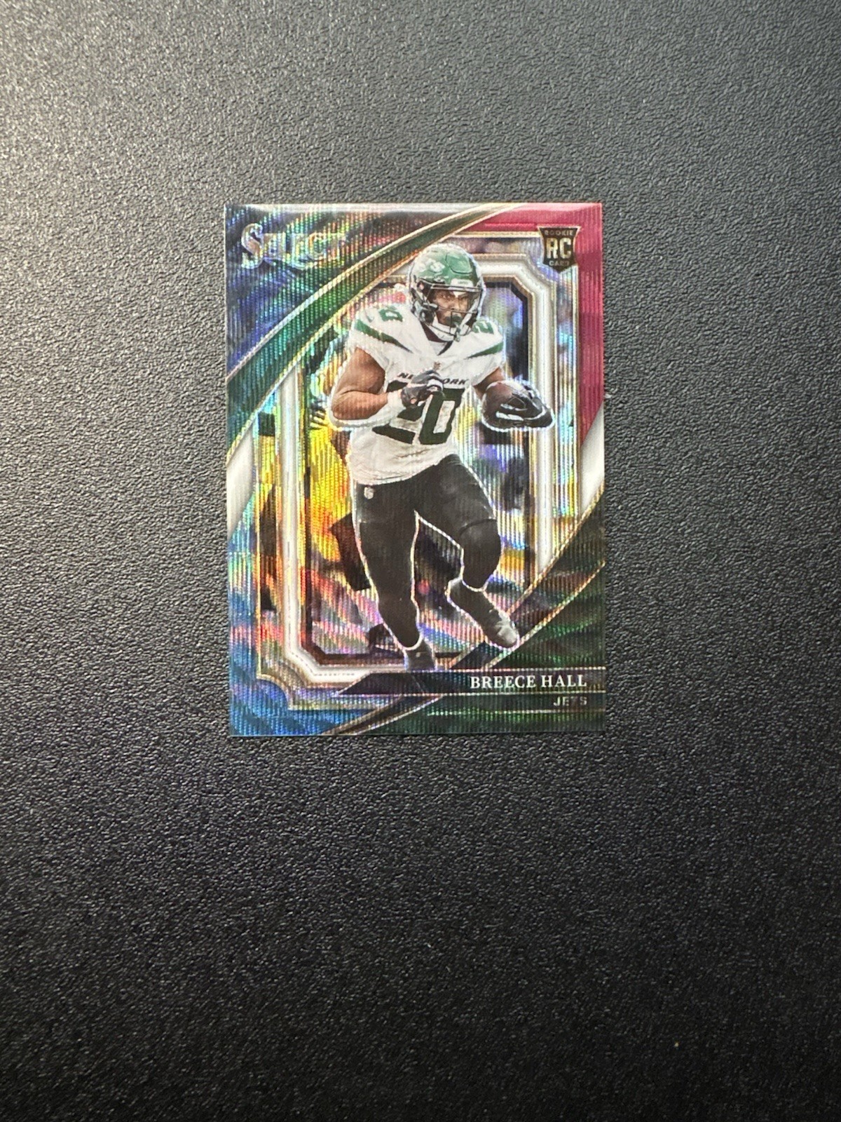 2022 Panini Select Club Level Breece Hall Tri-Color Prizm /149 Rookie Jets