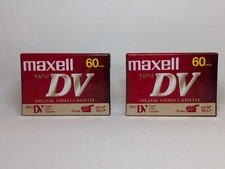 Maxell Mini DV 60 Minute Digital Video Cassette Tapes 2-Pack NOS Sealed DVM60SE