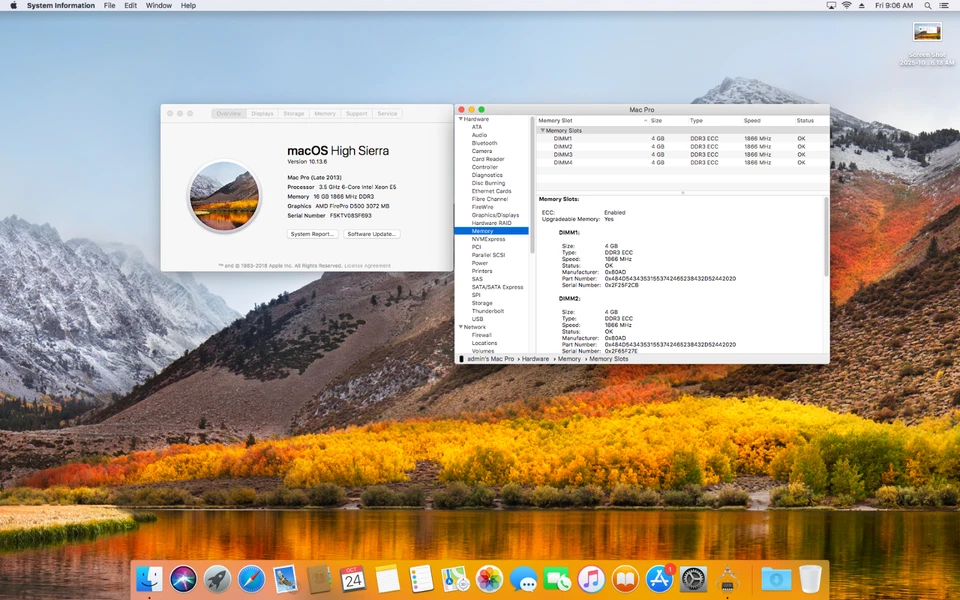 Apple Mac Pro 6-Core Xeon E5 3.5GHz 16GB RAM 128GB SSD Dual FirePro D500 A1481 - Image 3 of 4