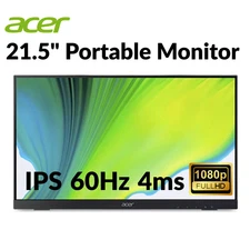 Acer 21.5" Portable Monitor FHD LCD 60Hz 1920x1080 250Nit 4ms IPS Refurbished