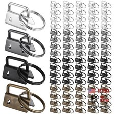 80 Pcs Key Fob Hardware - 1 Inch Keychain Hardware Set with Split Ring