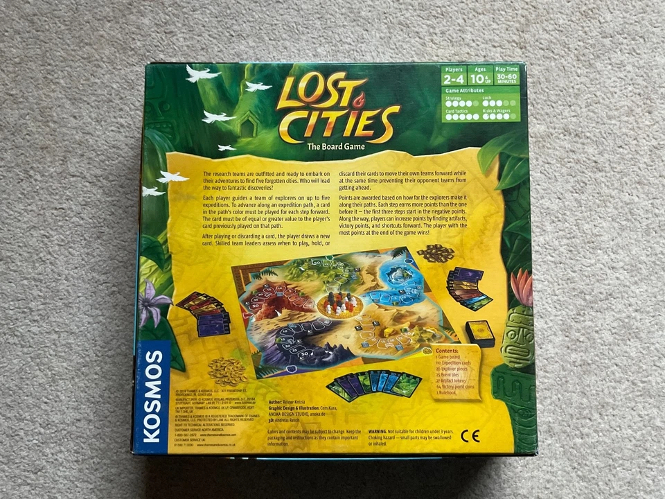 Lost Cities The Board Game Reiner Knizia Kosmos 2014 Classic Game - Complete VGC - Image 2 of 4