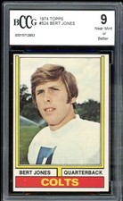 1974 Topps #524 Bert Jones Rookie Card BGS BCCG 9 Near Mint+