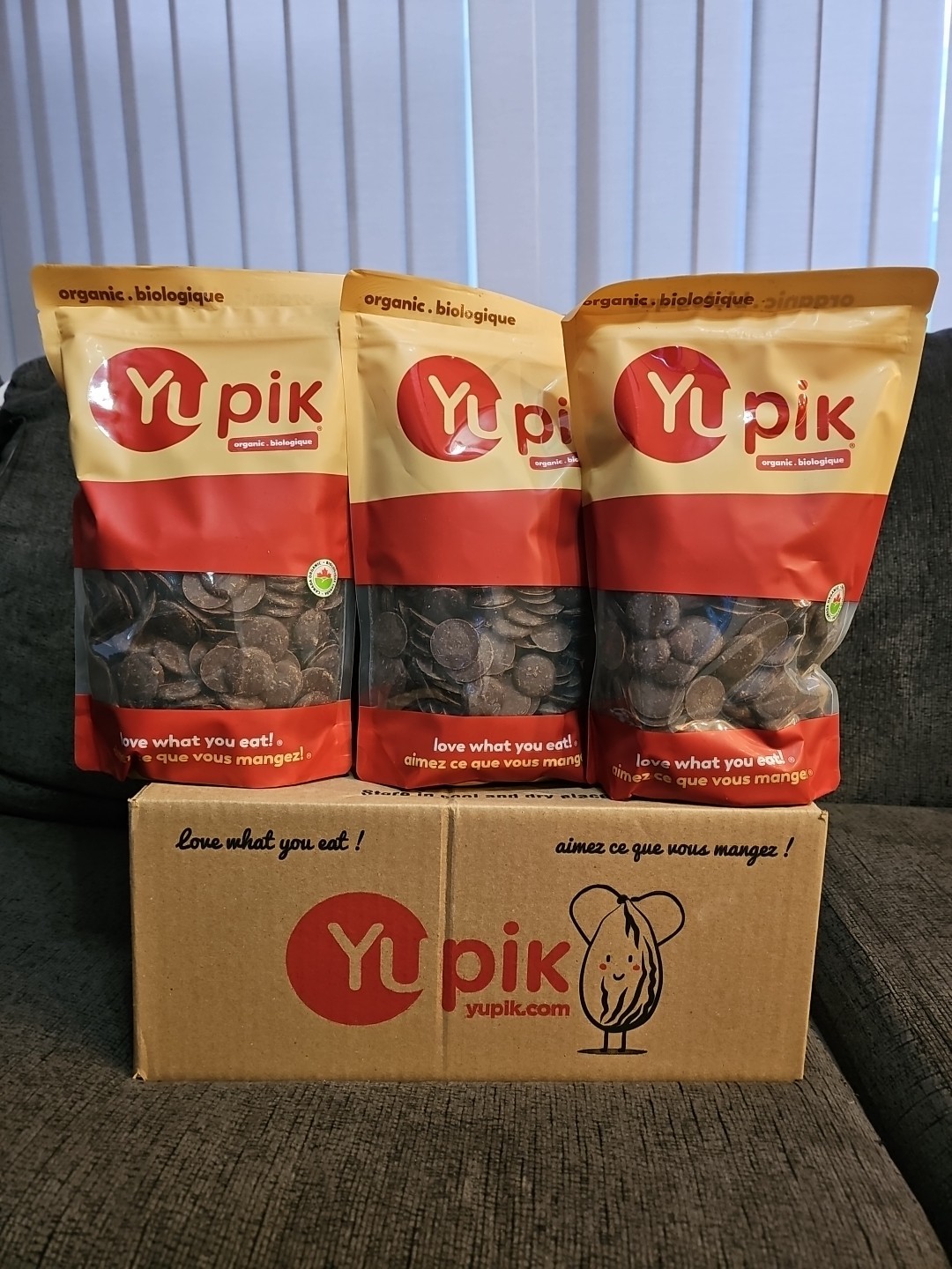 Lot Of 6 Bags Of Yupik Organic Cocoa Liquor Wafers