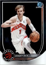 2025-26 Bowman Basketball Chrome Gradey Dick Toronto Raptors #BCV-70