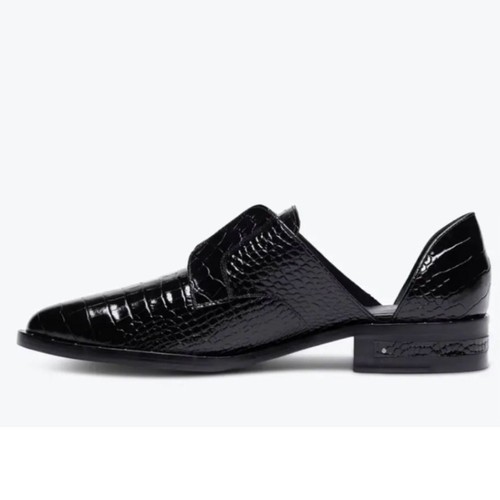 Oxford Freda Salvador senza lacci in pelle Croc d'Orsay nere da donna 8,5 $395 - Foto 4 di 15