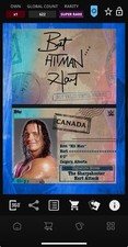 DIGITAL TOPPS WWE SLAM Bret Hart CULTURE 26 SUPER RARE BLUE PASSPORT Read