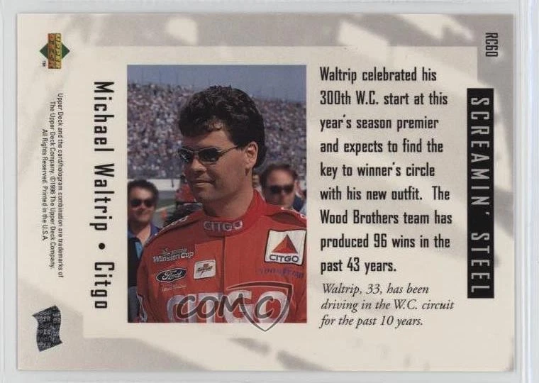 1996 Upper Deck Road to the Cup Ricky Rudd #RC57 - Image 2 of 2