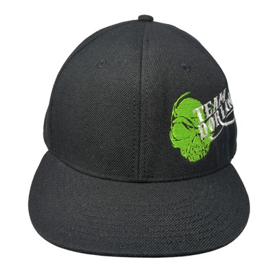 Team Dorian Fitted Hat Black 7 3/4 Embroidered Solid Vent Holes Otto