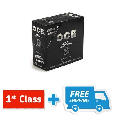 OCB Black Premium King Size Slim 50 x 32 Blättchen Zigarettenpapier Booklet