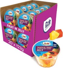 Dole Tropical Fruit in Jelly Fruit Pots 20 x 123g, Assorted Fruits, Healthy Snac 5.68 per kilo