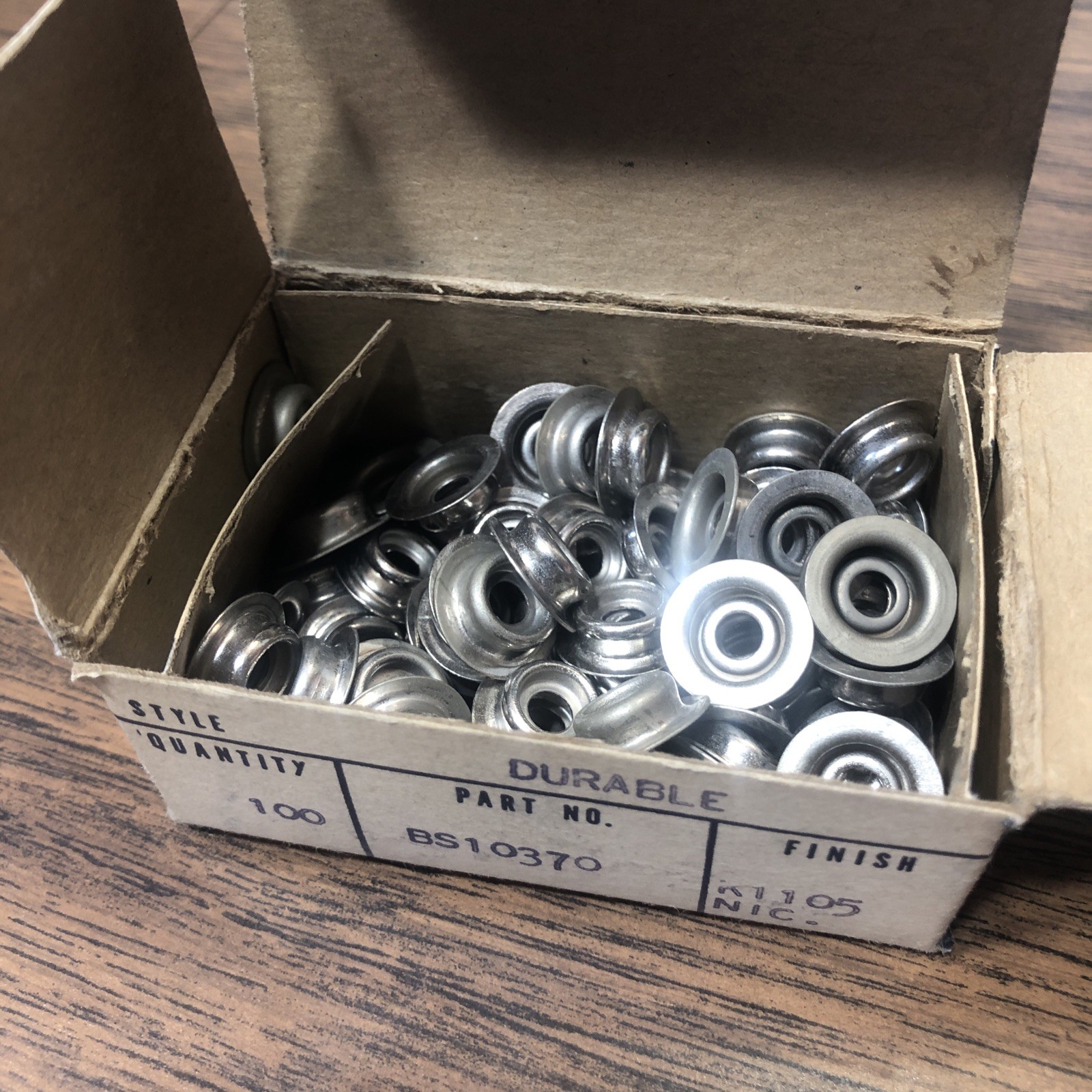 5 Open Box Lot Vtg Carr DOT Fasteners Clothing Rubber Aircraft Marine Snaps Stud