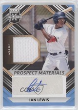 2022 Panini Elite Extra Edition Prospect Materials Signatures Ian Lewis Auto 4z8