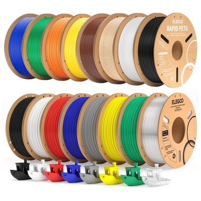 ELEGOO PLA PETG PLA+ ABS ASA 3D Drucker Filament 1,75mm 1KG