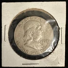1963 D Benjamin Franklin Half Dollar 90% Silver, Circulated