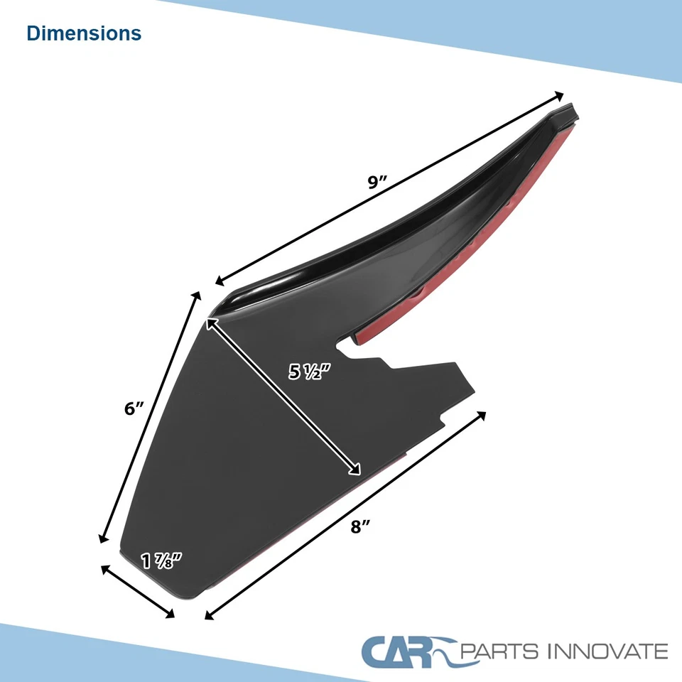 Fits 2018-2022 Ford Mustang GT Front Lower Dive Planes Canards Bumper Trims Foto 3 de 4