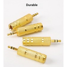 6.35 Female to 3.5 Male Plug Adaptor Accessory Microphone Stereo Audio Connector