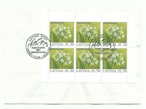 Cubierta de las plantas sellos de Letonia