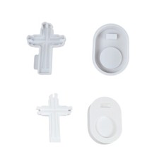 Sturdy Silicone Crosses Holder Mould Set for Craft in Elegant Designs