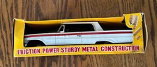 Vintage No Mar Ford Fairlane Galaxie Japan Tin Litho Toy Stock Car w/box