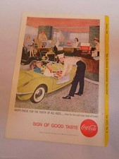 Coca Cola National Geographic Ad October 1958 Car Hop John Montgomery Planes GE