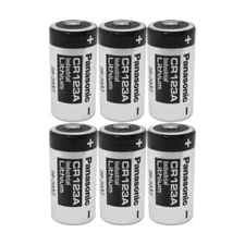 6 Panasonic 3V Lithium CR123A Batteries for Camera Flashlight EXP 12/2028