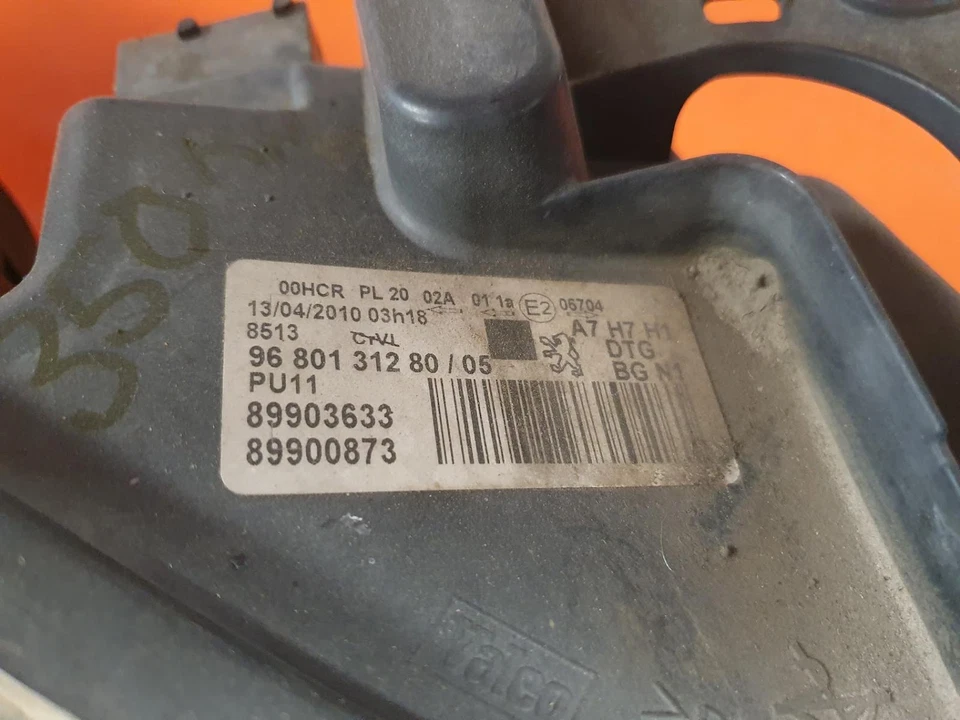 PEUGEOT 207 RIGHT HEADLAMP A7, CABRIO/HATCH/WAGON, NON DIRECTIONAL TYPE, 04/06- - image 4 of 4