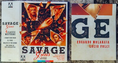 Savage Guns 4 Classic Westerns Arrow Video AV548 Blu-ray SLIPCOVER & POSTER ONLY