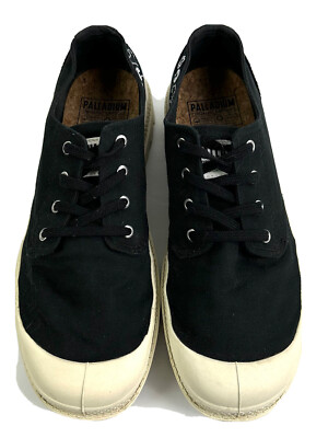 Palladium Shoes 9.5 Womens Organic Collection Black Canvas Lace Up Mens 8
