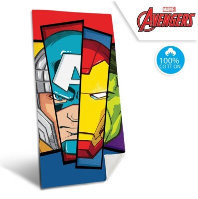 Avengers Marvel  Badetuch Velourtuch Duschtuch Strandtuch Maße: 70x140 cm
