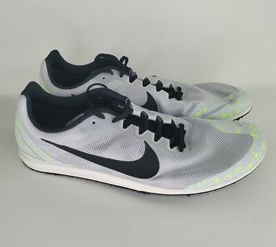 Nike Zoom Rival D Racing Shoes Mens Track Field White Lime 907566-077 Size 12.5