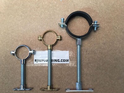Gummierte Munsen Ringe, Messing, verchromt - Rohraufhänger, Schelle, Halterung/np