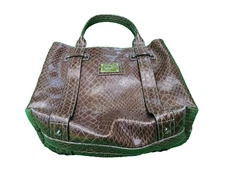 Guess Large Women's Shoulder Tote Bag Textured Brown  Fancy Classy