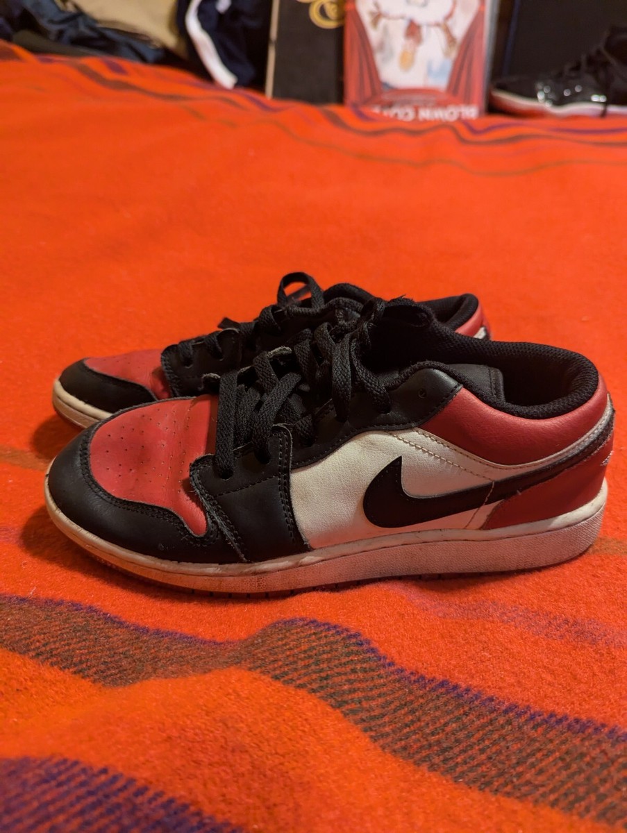Nike Air Jordan 1 Low Bred Toe Size GS 5.5Y / Womens 7 Chicago