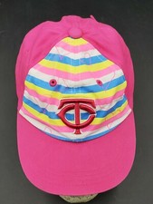 Minnesota Twins Twin Cities Pink Stripes Hearts Toddler Baseball Hat Cap