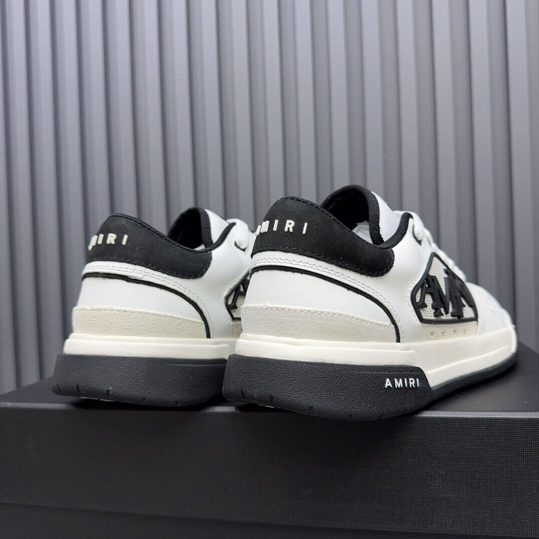 スニーカー AMIRI SNEAKER AMIRI Classic Low Leather Men's and Women's Black and White