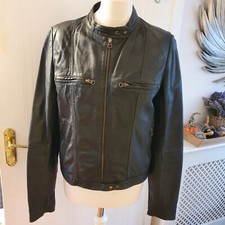 Johnny B Girls / Boden Womens Leather Jacket Size Xl Or 12