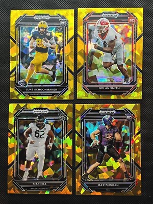 panini darft picks 八村 4枚まとめ売り 2023 PANINI PRIZM DRAFT PICKS FOOTBALL GOLD CRACKED ICE ROOKIES RC