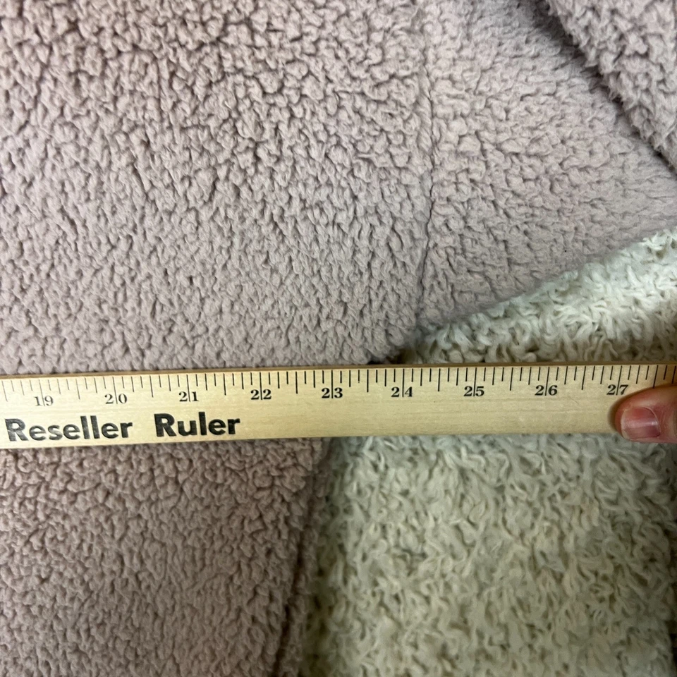 Sudadera con capucha Sherpa de vellón recortada Gilly Hicks para mujer talla grande púrpura comodidad para salón Foto 4 de 4